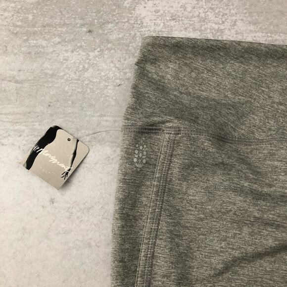 Free People FP Movement Gray High Waist Cut Out Crop Leggings NEW - Picture 2 of 6